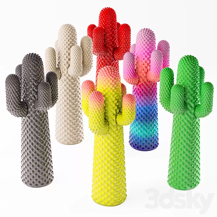 Cactus gufram coat hanger 3D Model Cactus gufram coat hanger 3D Model