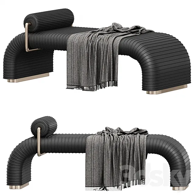 CADE DAYBED-GRAPHITE LEATHER 3DModel CADE DAYBED-GRAPHITE LEATHER 3DModel