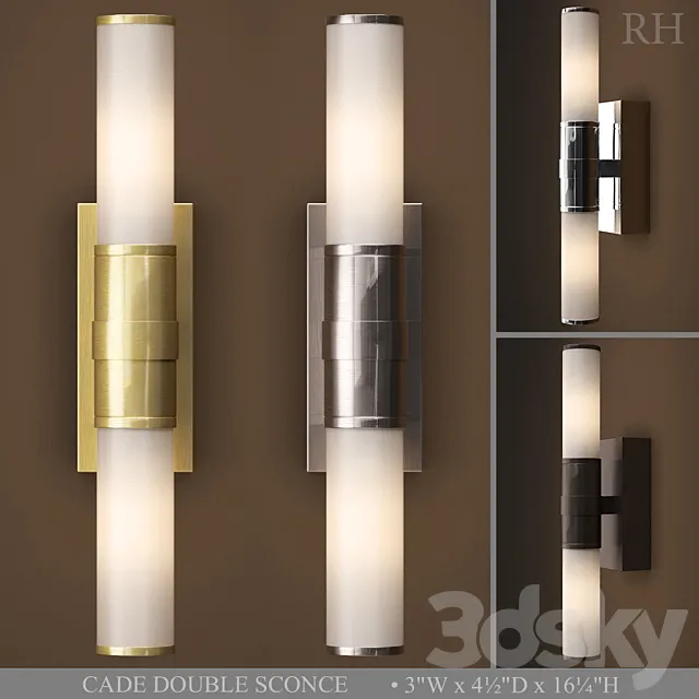 CADE DOUBLE SCONCE 3D Model CADE DOUBLE SCONCE 3D Model