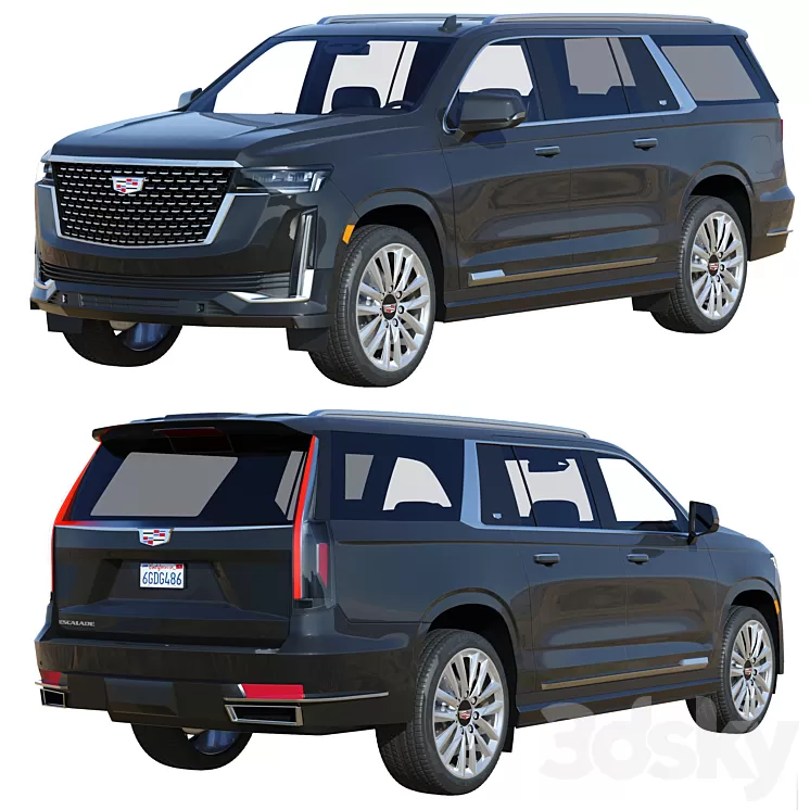 Cadillac Escalade ESV Luxury 2021 3D Model Free Download