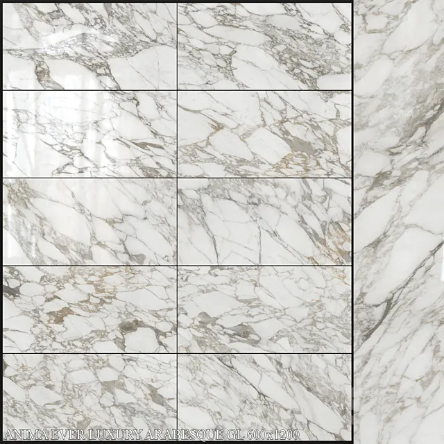 Caesar Anima Ever Luxury Arabesque GL 600×1200 3D Model