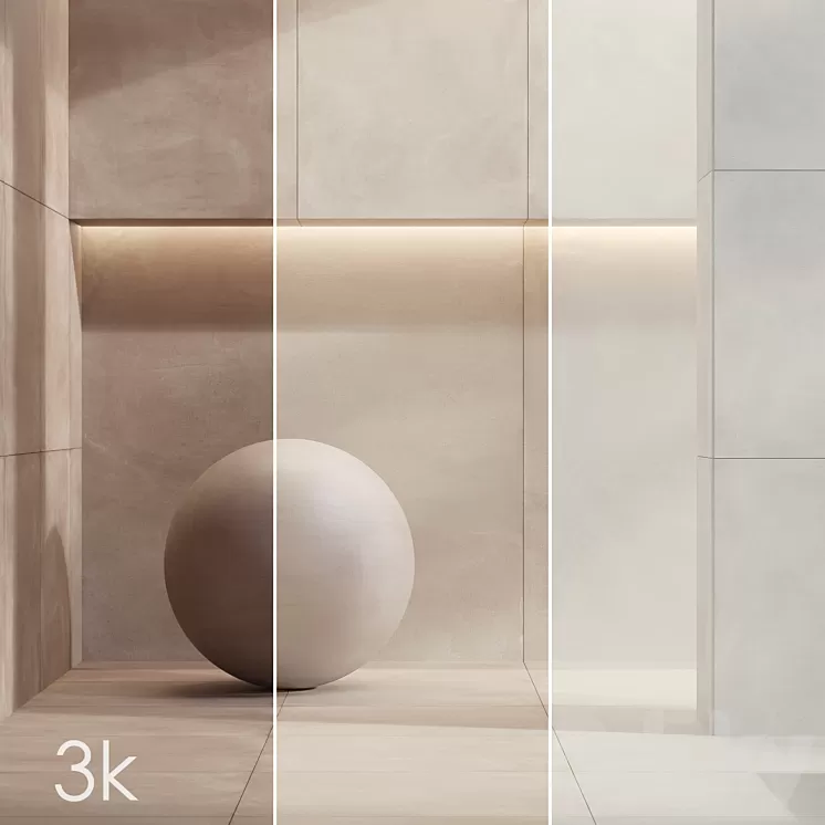 Caesar Set 29 – Cement-Terracota BUNDLE – 4 types: Brown Beige White 3D Model Free Download