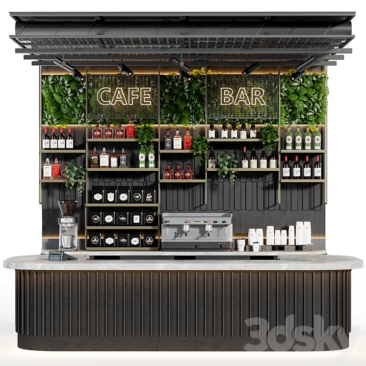 Cafe bar vol.1 3D Model Free Download