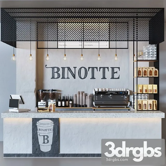Cafe binotte 3D Model Download