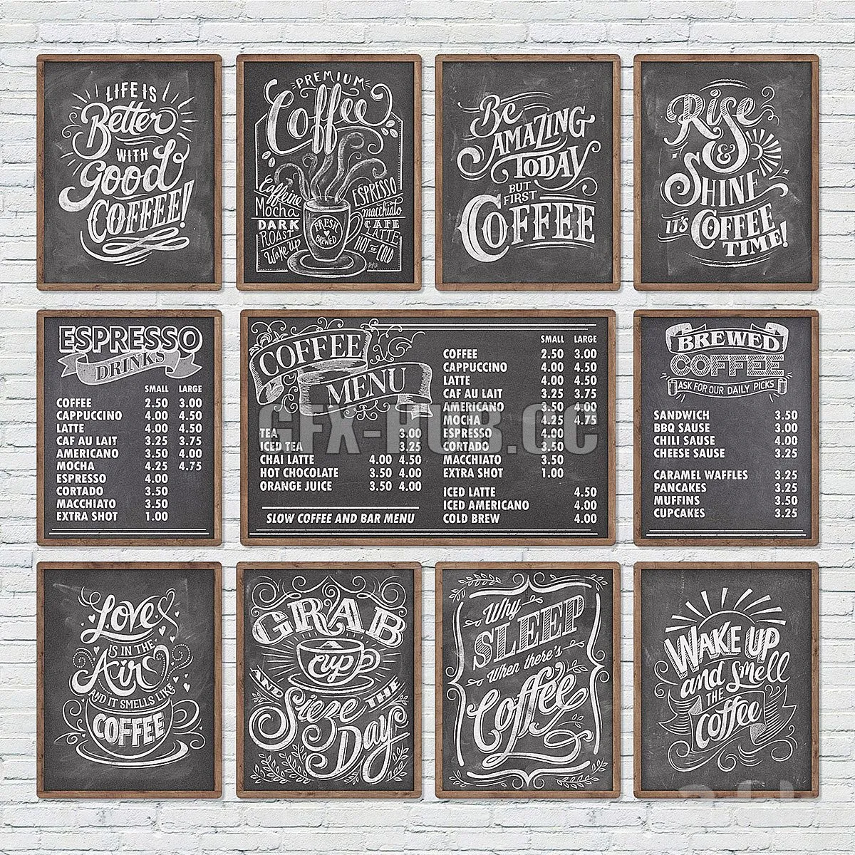 Cafe chalkboards 3D Model