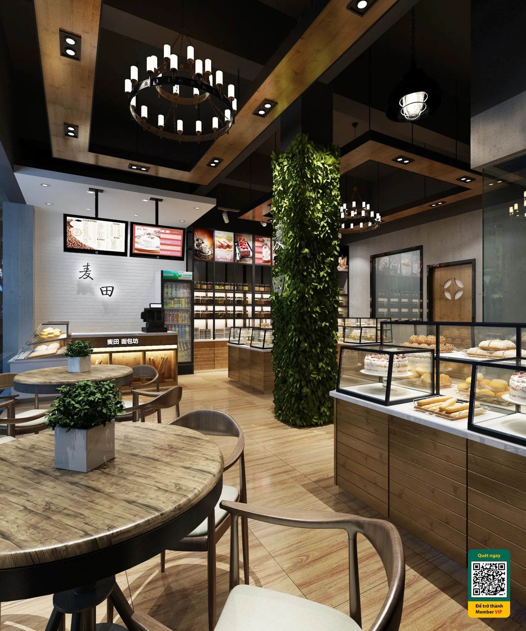 Cafe milk tea shop 3D – 001 – 3618