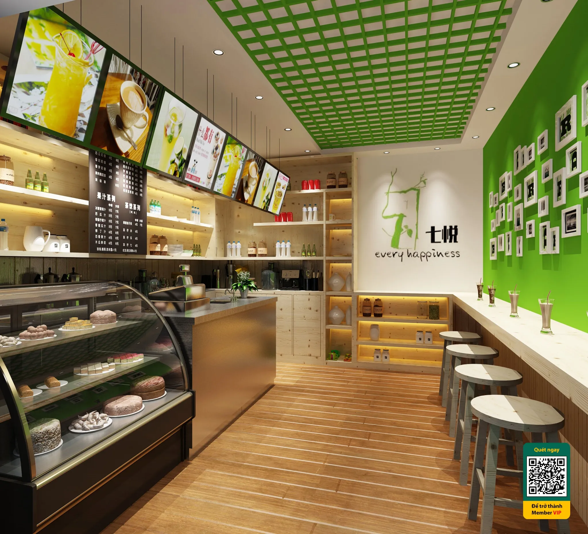 Cafe milk tea shop 3D – 007 – 3624