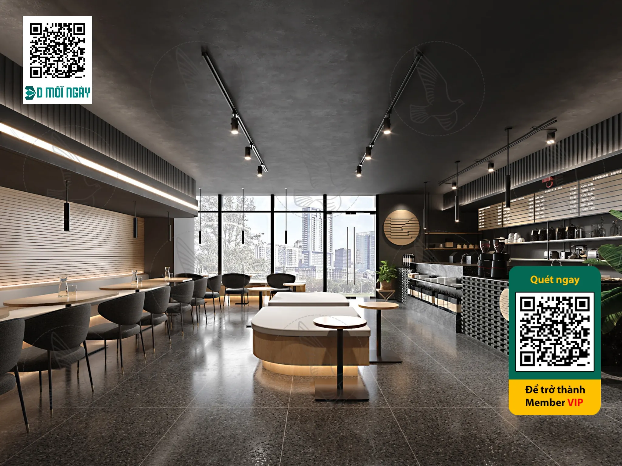 Cafe milk tea shop 3D – 008 – 3625