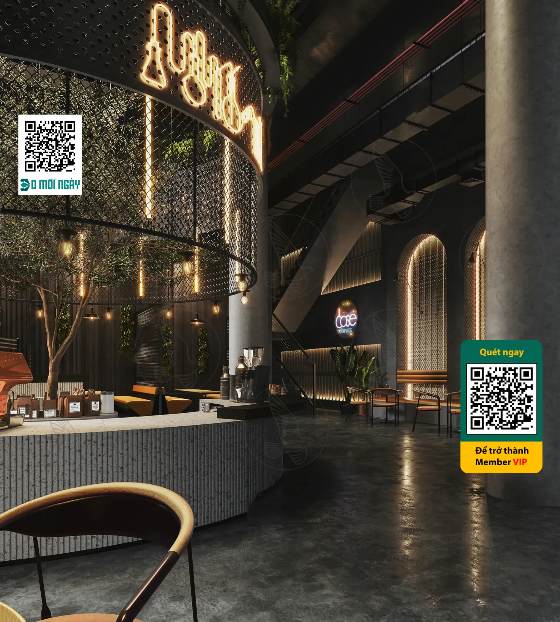 Cafe milk tea shop 3D – 014 – 3631