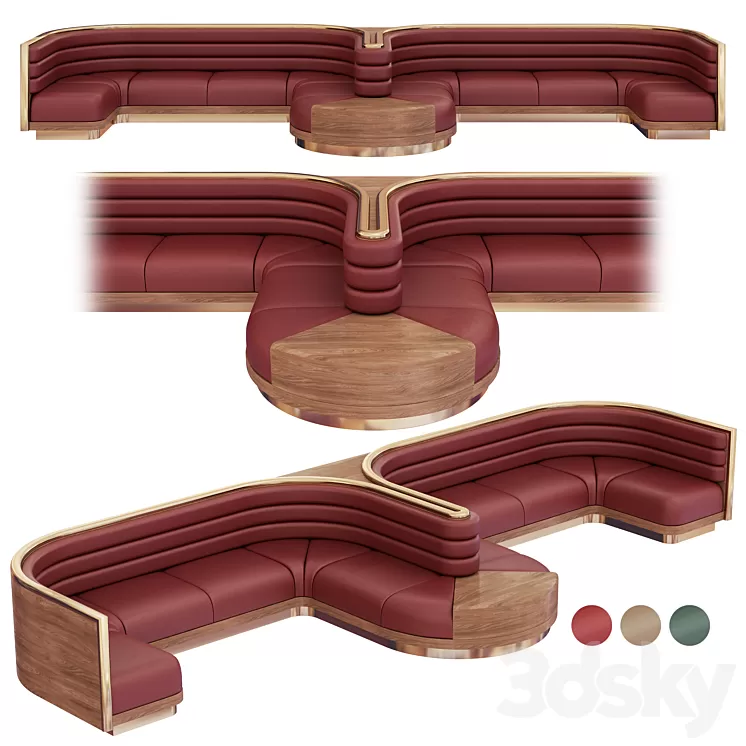 Cafe Sofa 2 (furniture) 3D Model Cafe Sofa 2 (furniture) 3D Model