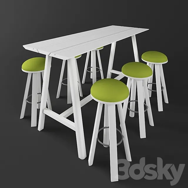 CAFE TABLE 3D Model