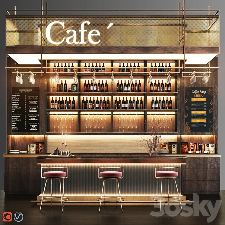 Cafe4 3D Model Free Download