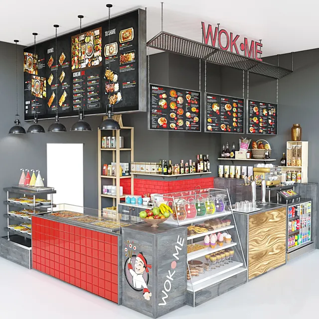 CafeShopWok-01 3DModel