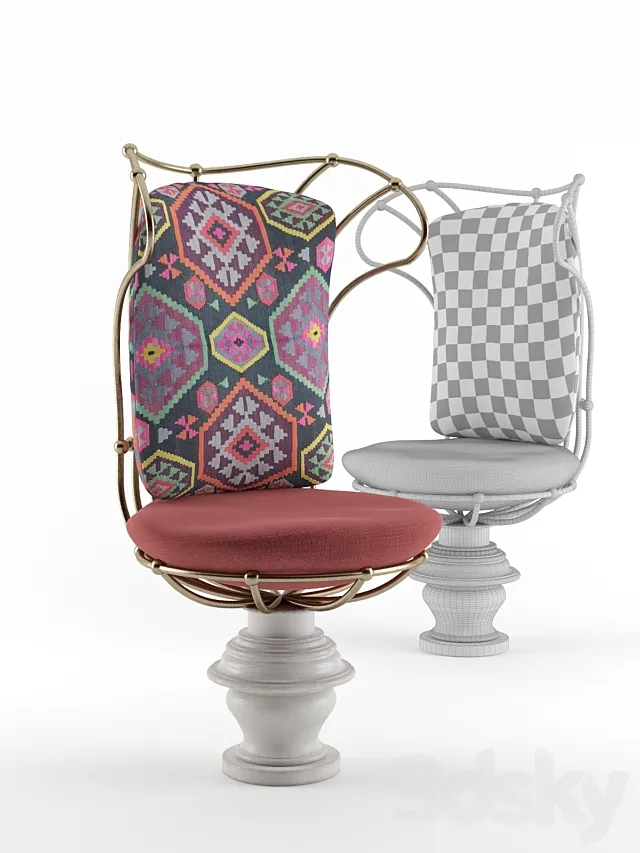 Cage Armchair   1 3D Model