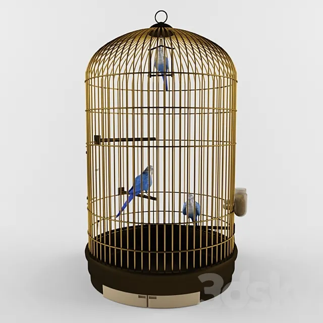 Cage for parrots 3D Model Cage for parrots 3D Model
