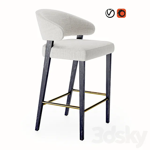 Cahn Counter Stool 3D Model