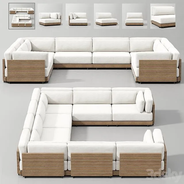 CAICOS MODULAR SOFA_11 3D Model