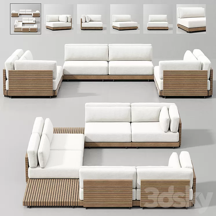 CAICOS MODULAR SOFA_13 3D Model CAICOS MODULAR SOFA_13 3D Model