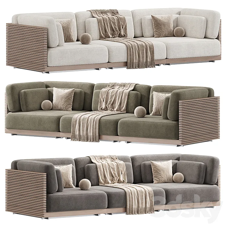 Caicos Sofa 3 3D Model Free Download