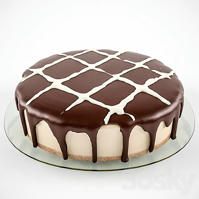 Cake “Bird’s milk” 3D Model