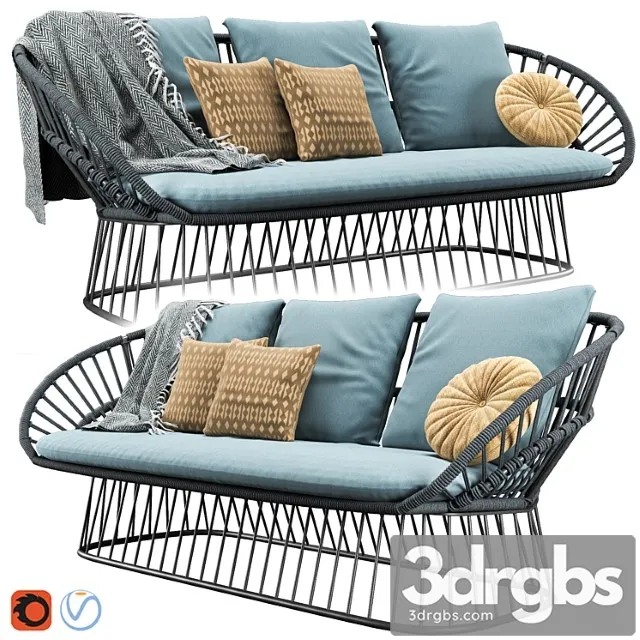 Cala 3 Seater Garden Sofa By Kettal Vray 3D Model Download Cala 3 Seater Garden Sofa By Kettal Vray 3D Model Download