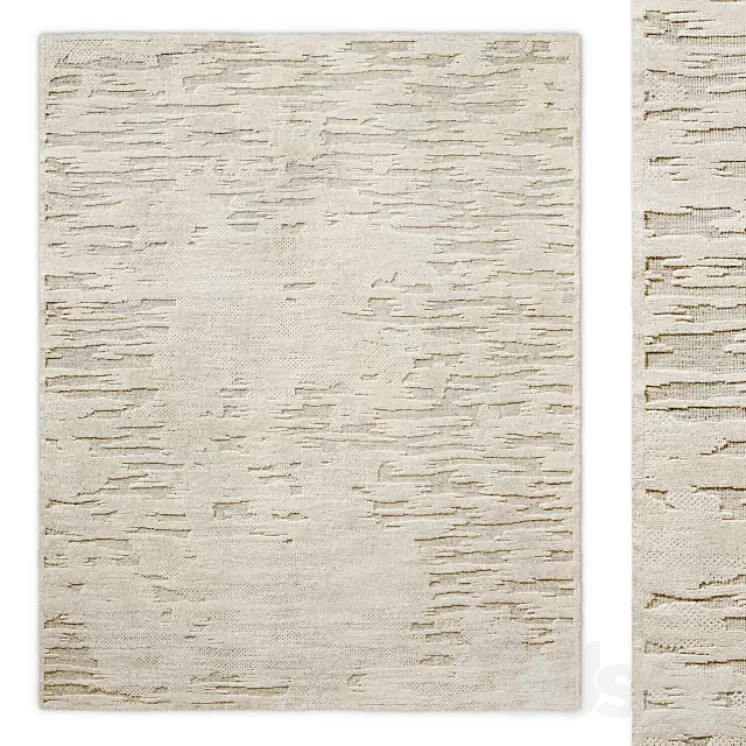 Caldera Hand-Knotted Wool Rug RH 3D Model