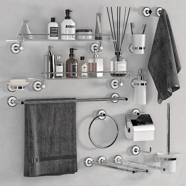 Calipso bathroom accessories by IDDIS 3D Model