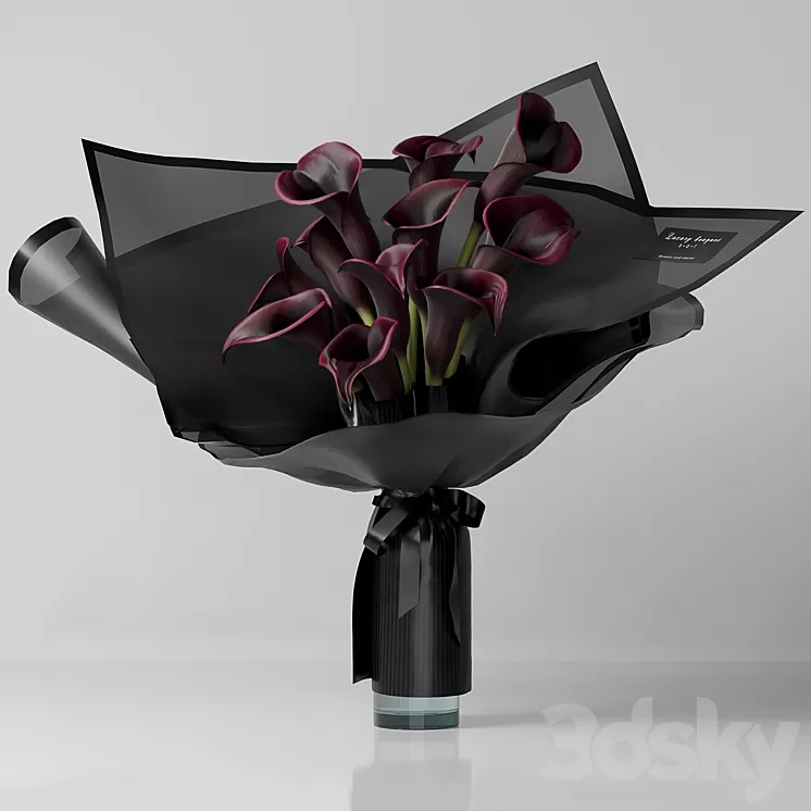 Calla bouquet 3D Model Free Download