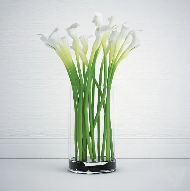 Calla bouquet 3D Model Calla bouquet 3D Model