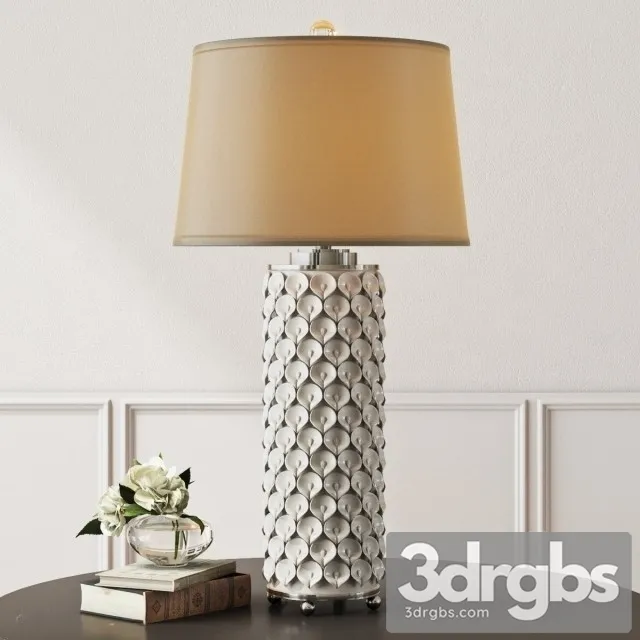 Calla Lilies White Table Lamp 3D Model Download