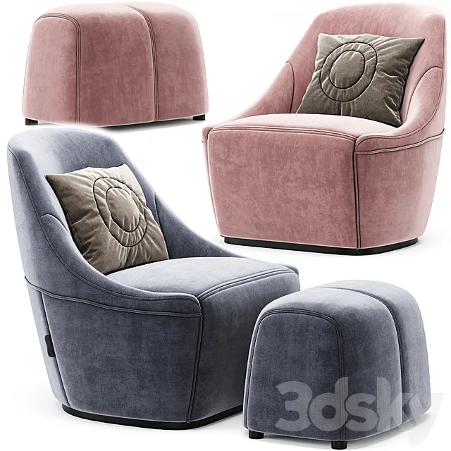 Calligaris Alma Swivel Chair 3D Model