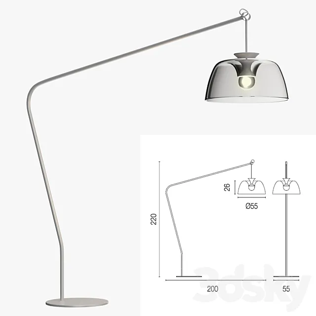 Calligaris arpege floor lamp 3DModel Calligaris arpege floor lamp 3DModel