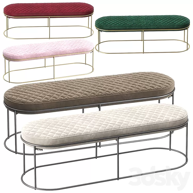 Calligaris atollo bench 3D Model Calligaris atollo bench 3D Model
