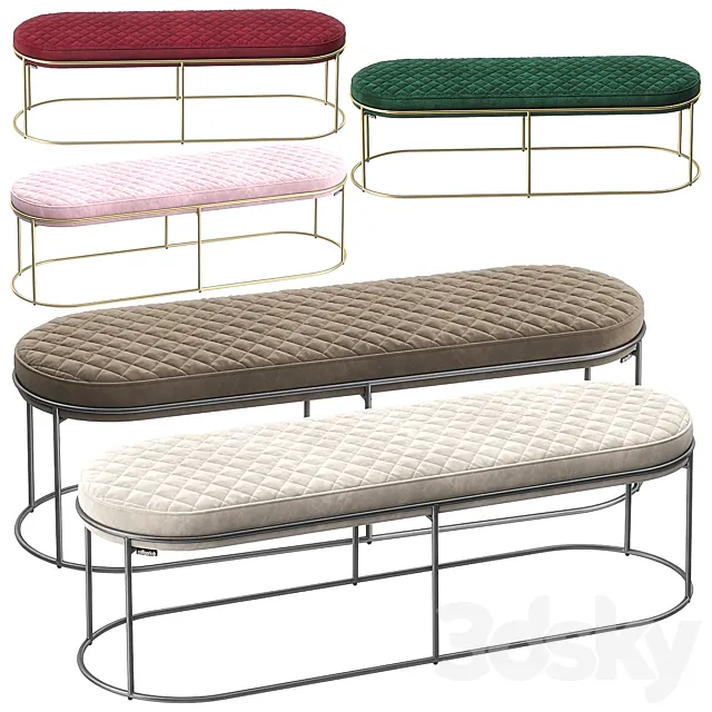 Calligaris atollo bench 3DModel Calligaris atollo bench 3DModel