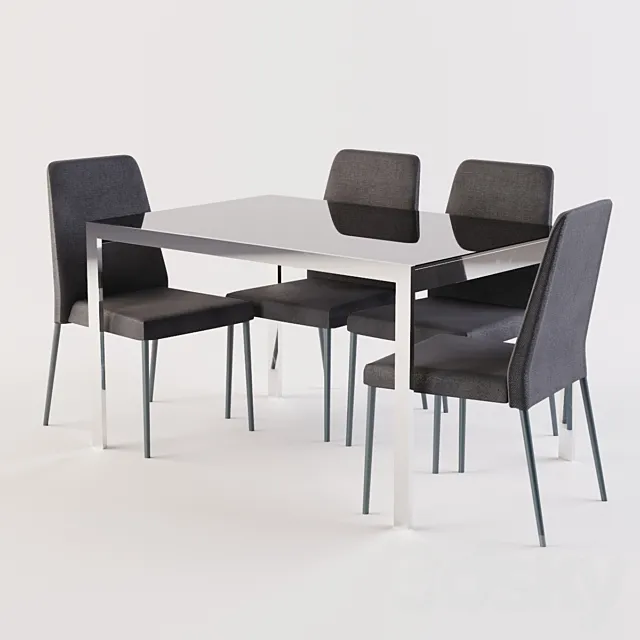 Calligaris chair CLUB. table KEY 3DModel Calligaris chair CLUB. table KEY 3DModel