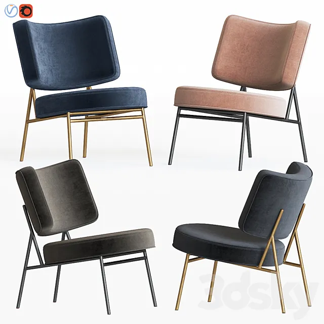 Calligaris Coco Lounge Chair 3D Model