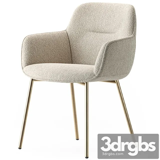 Calligaris Cocoon Metal Legs Armchair 3D Model Download