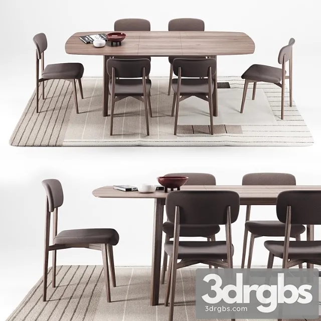 Calligaris cream table + stockholm chair 2 3D Model Download Calligaris cream table + stockholm chair 2 3D Model Download