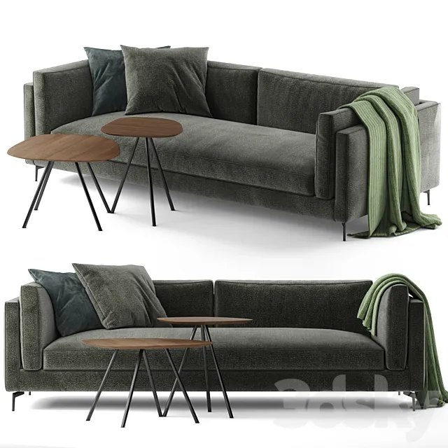 Calligaris Danny sofa and Calligaris Tweet coffee tables 3DModel Calligaris Danny sofa and Calligaris Tweet coffee tables 3DModel