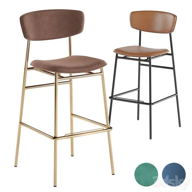Calligaris Fifties barstool 3D Model Calligaris Fifties barstool 3D Model