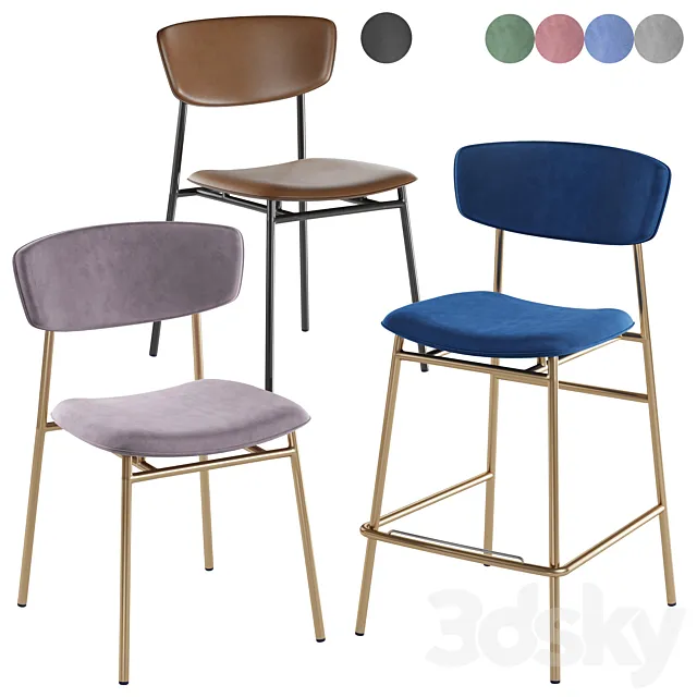 Calligaris Fifties chair barstool 3DModel