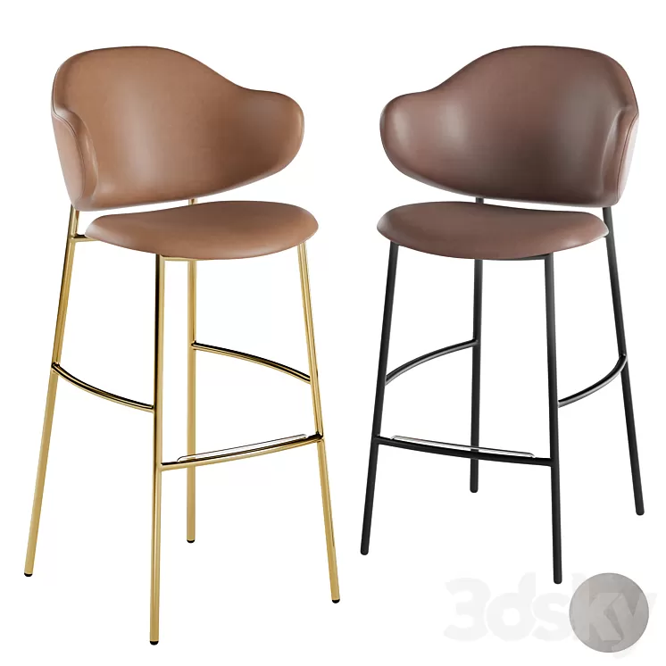 Calligaris Holly barstool 3D Model Free Download - 3DSKY Decor Helper