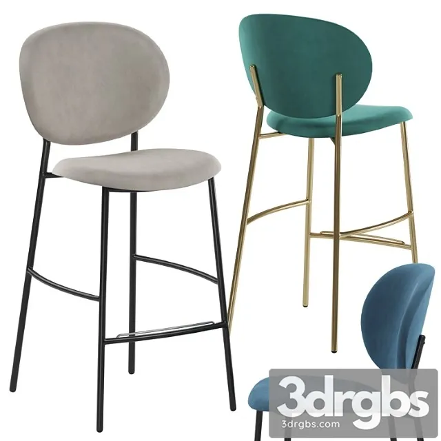 Calligaris ines (inès) barstool 2 3D Model Download
