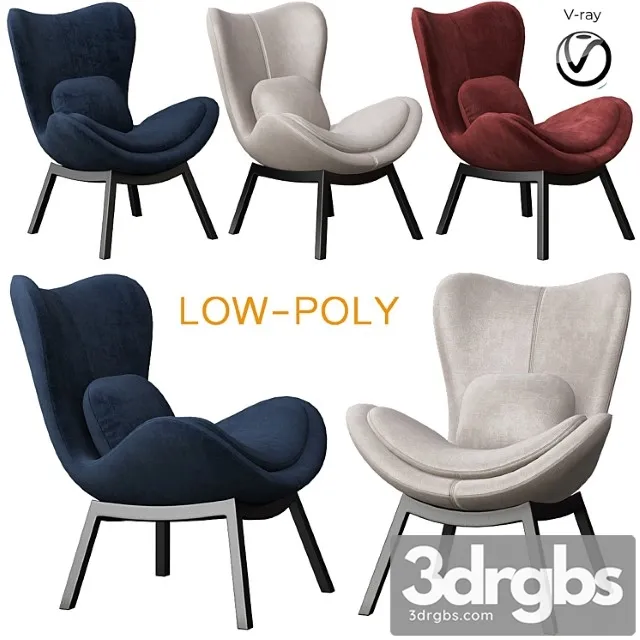Calligaris Lazy Armchair Low Poly 3D Model Download Calligaris Lazy Armchair Low Poly 3D Model Download