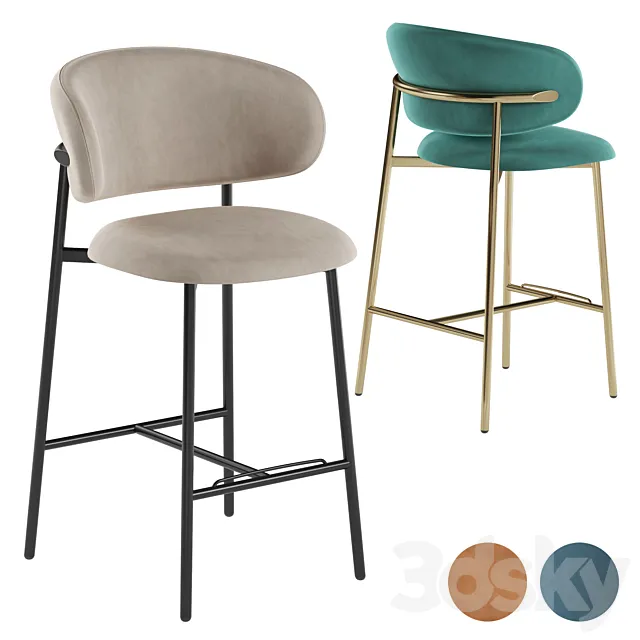 Calligaris Oleandro Barstool 3D Model