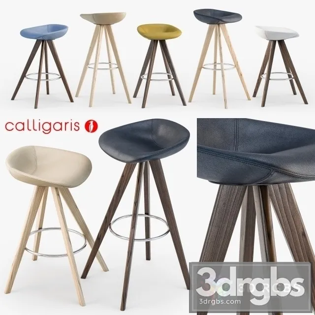 Calligaris Palm W Stool 3D Model Download