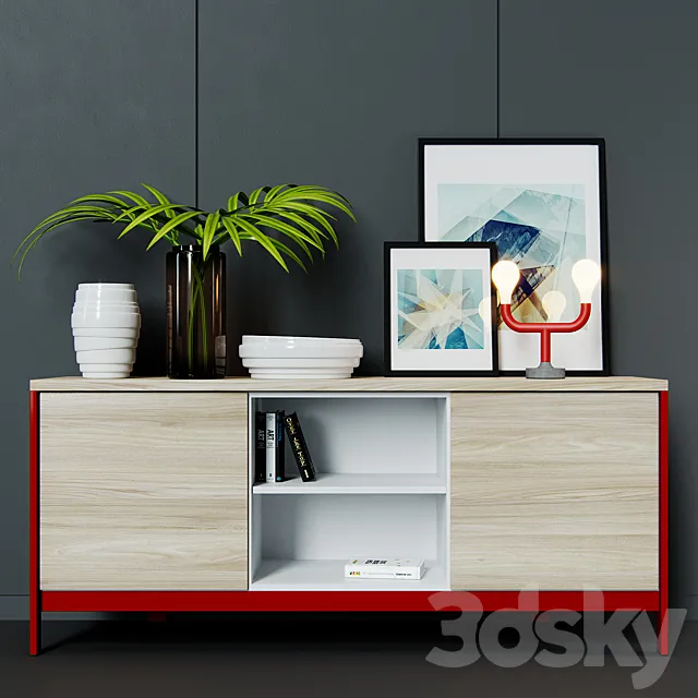 Calligaris set 3D Model Calligaris set 3D Model