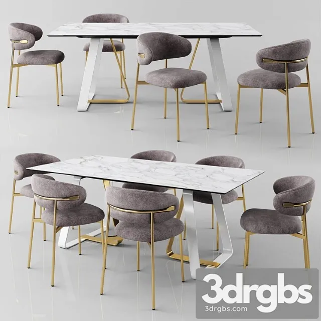 Calligaris sunshine tavalo table Oleandro chair 2 3D Model Download Calligaris sunshine tavalo table Oleandro chair 2 3D Model Download