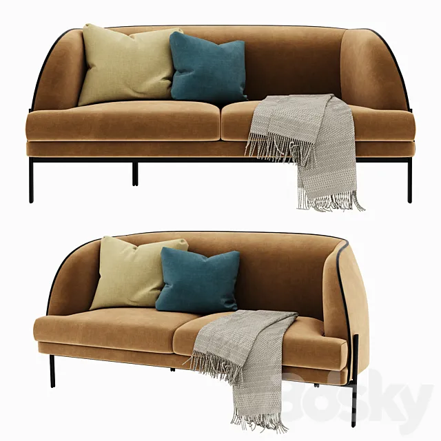 Calliou double sofa 3DModel Calliou double sofa 3DModel
