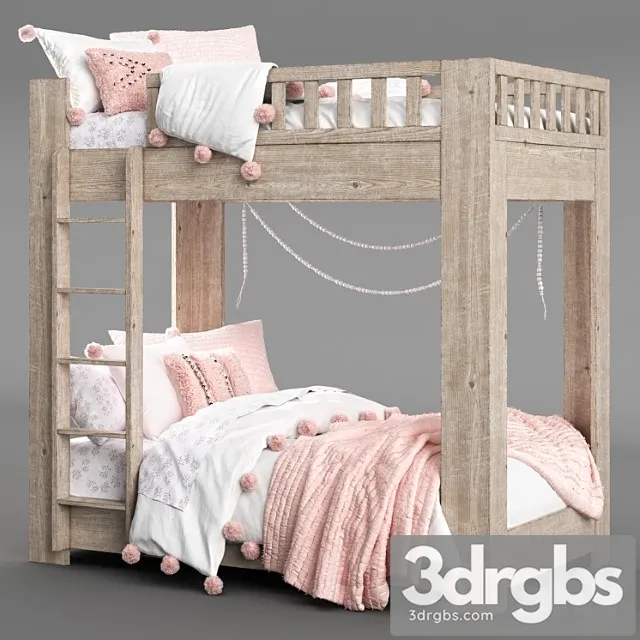 Callum Bunk Bed Restoration Hardware 3D Model Download